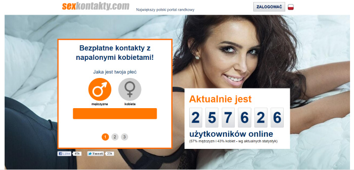 Rejestracja na portalu SexKontakty